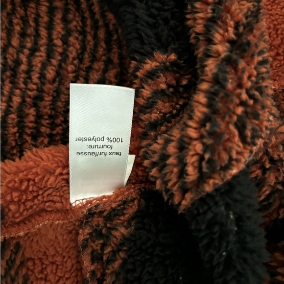 Maurices Womens S/M Red Fuzzy Fleece Lounge Hoodie Cardigan Robe Oversized​​ - Picture 6 of 6